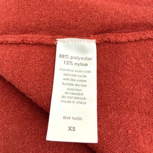 Susana Monaco Ribbed Duster Cardigan Terracotta Size XS NWT $168 MSRP - Picture 6 of 7